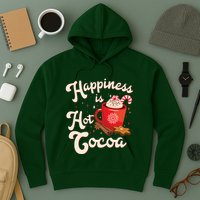 Cute Holiday Happiness Is Hot Cocoa Hot Chocolate Hoodie