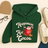 Cute Holiday Happiness Is Hot Cocoa Hot Chocolate Hoodie