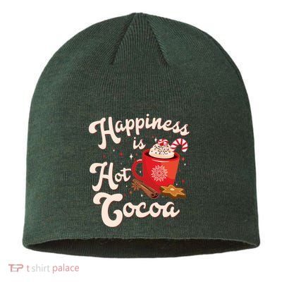 Cute Holiday Happiness Is Hot Cocoa Hot Chocolate Sustainable Beanie
