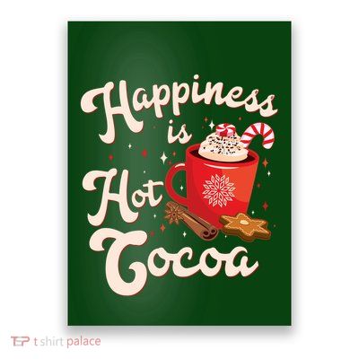 Cute Holiday Happiness Is Hot Cocoa Hot Chocolate Poster