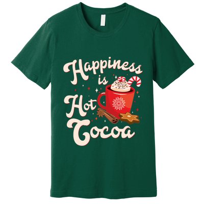 Cute Holiday Happiness Is Hot Cocoa Hot Chocolate Premium T-Shirt