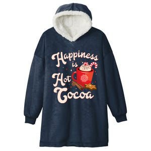 Cute Holiday Happiness Is Hot Cocoa Hot Chocolate Hooded Wearable Blanket