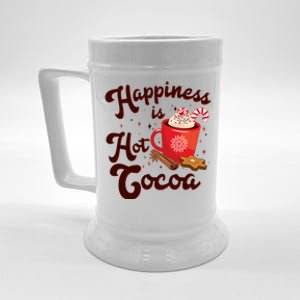 Cute Holiday Happiness Is Hot Cocoa Hot Chocolate Beer Stein