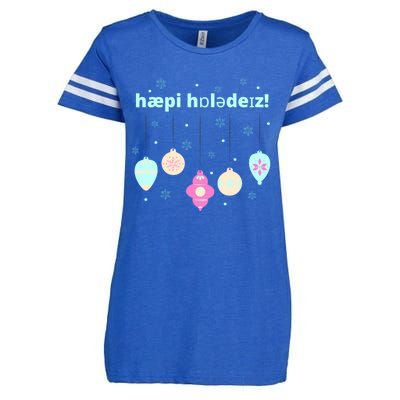 Cute Happy Holidays Speech Therapist Ipa Phonetic Slp Gift Enza Ladies Jersey Football T-Shirt