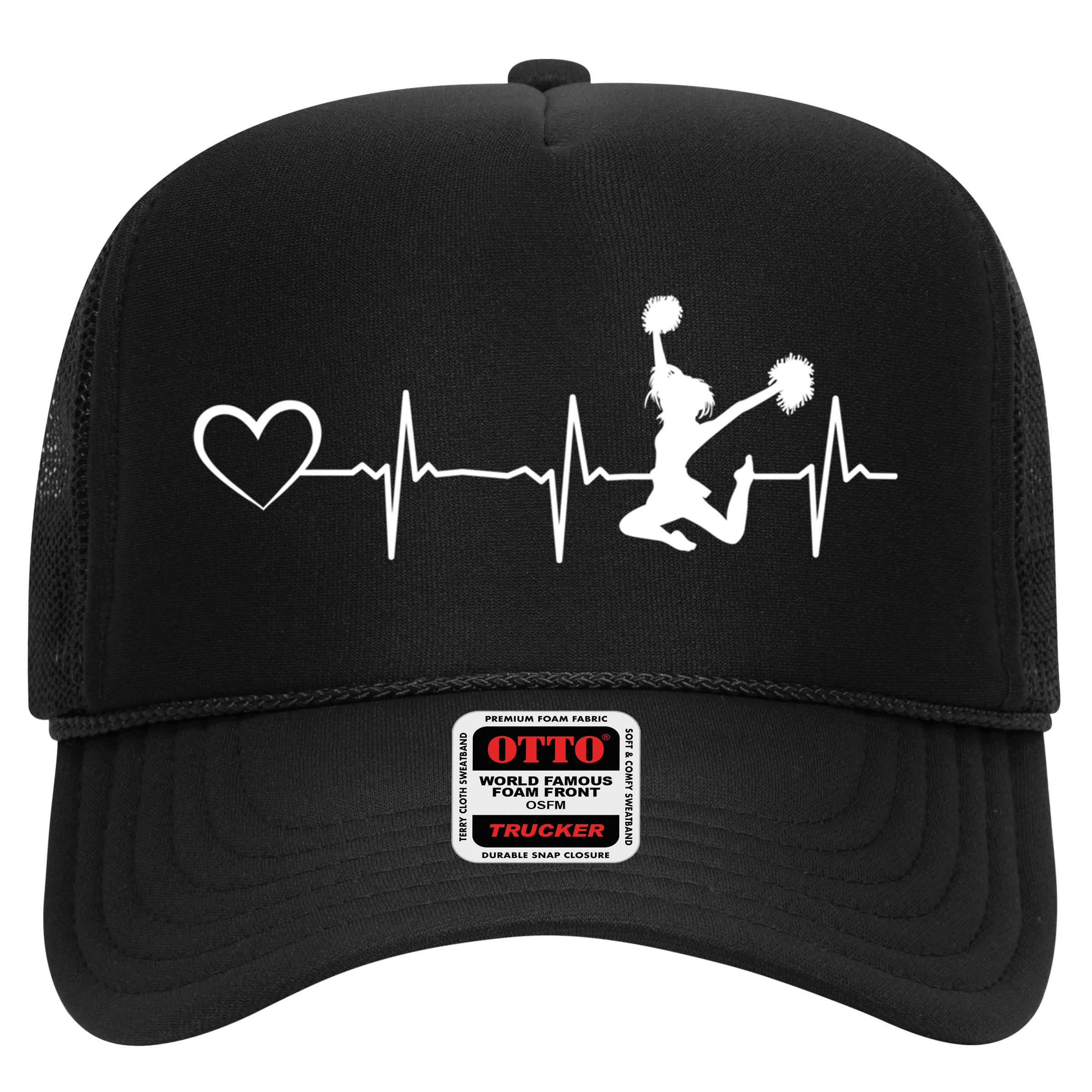 Cheerleading Heartbeat Heart Cheerleader Sports Cheerleading Meaningful Gift Hat