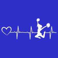 Cheerleading Heartbeat Heart Cheerleader Sports Cheerleading Meaningful Gift Premium T-Shirt