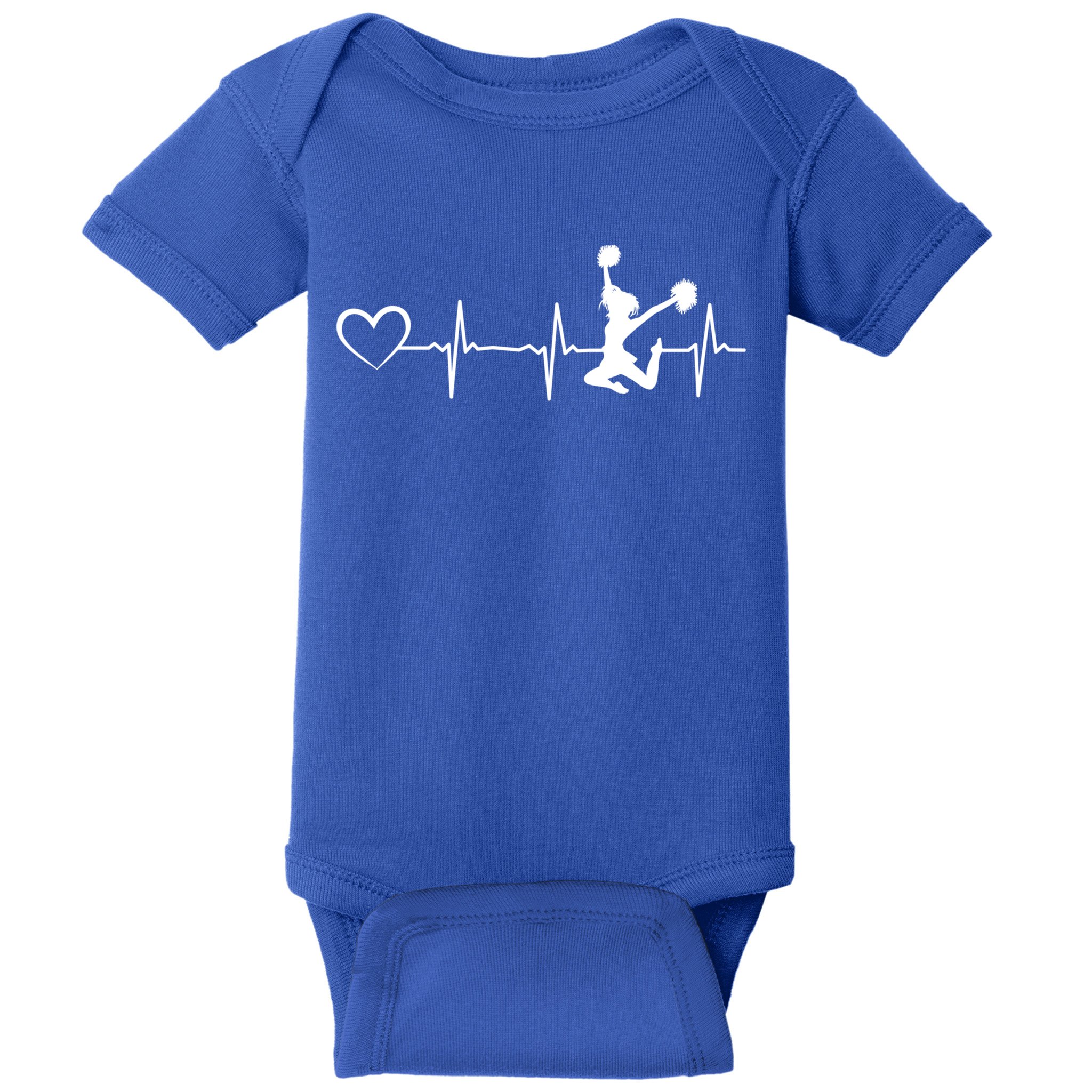 Cheerleading Heartbeat Heart Cheerleader Sports Cheerleading Meaningful Gift Baby Bodysuit