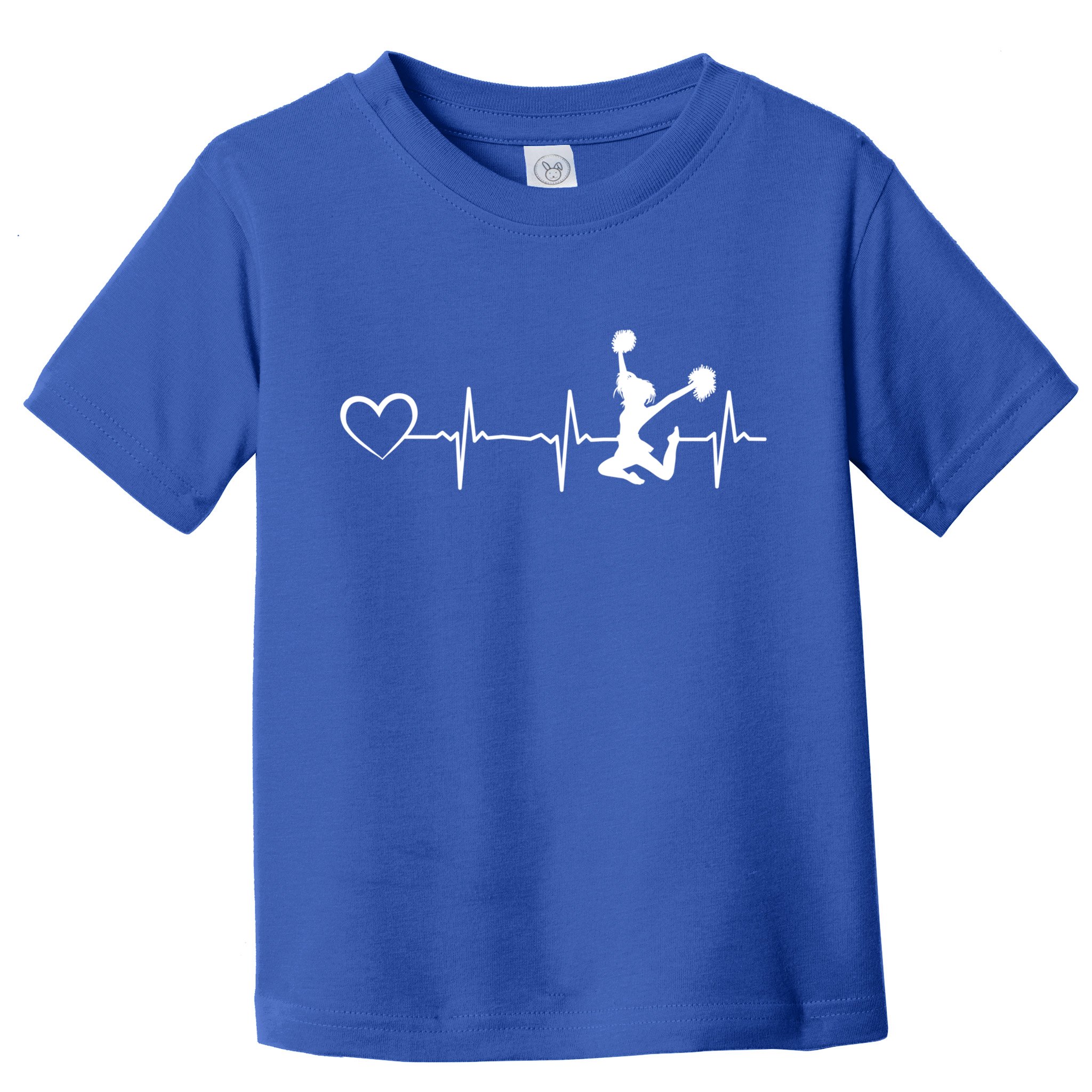 Cheerleading Heartbeat Heart Cheerleader Sports Cheerleading Meaningful Gift Toddler T-Shirt