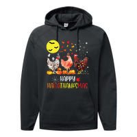 Chicken Halloween Happy Hallothanksmas Autumn Thanksgiving Performance Fleece Hoodie