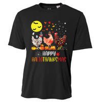 Chicken Halloween Happy Hallothanksmas Autumn Thanksgiving Cooling Performance Crew T-Shirt