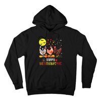 Chicken Halloween Happy Hallothanksmas Autumn Thanksgiving Hoodie