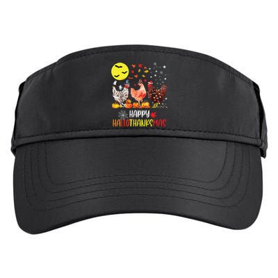 Chicken Halloween Happy Hallothanksmas Autumn Thanksgiving Adult Drive Performance Visor