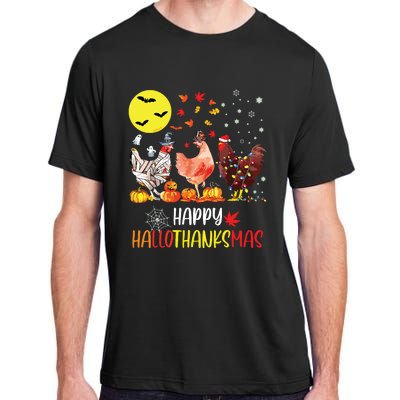 Chicken Halloween Happy Hallothanksmas Autumn Thanksgiving Adult ChromaSoft Performance T-Shirt