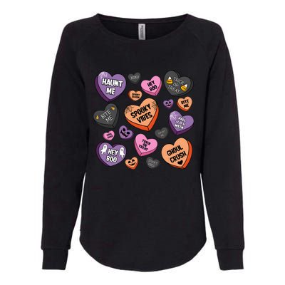 Candy Hearts Halloween Funny Halloween Holiday Season Womens California Wash Sweatshirt