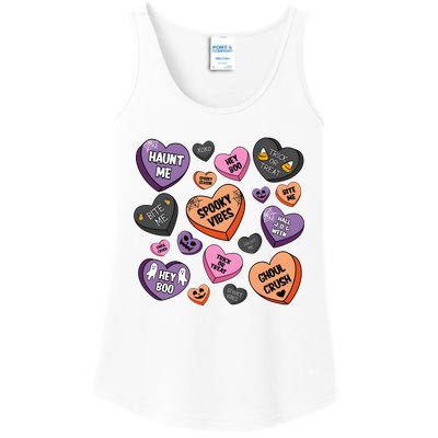 Candy Hearts Halloween Funny Halloween Holiday Season Ladies Essential Tank