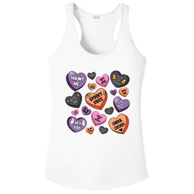 Candy Hearts Halloween Funny Halloween Holiday Season Ladies PosiCharge Competitor Racerback Tank