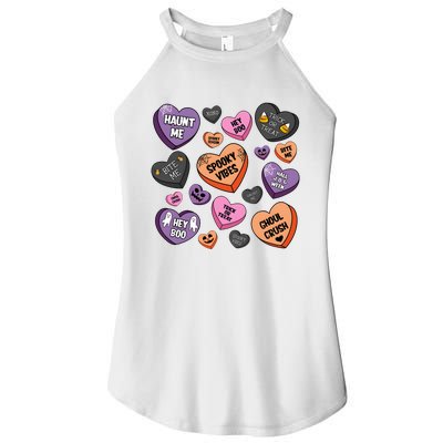 Candy Hearts Halloween Funny Halloween Holiday Season Women's Perfect Tri Rocker Tank