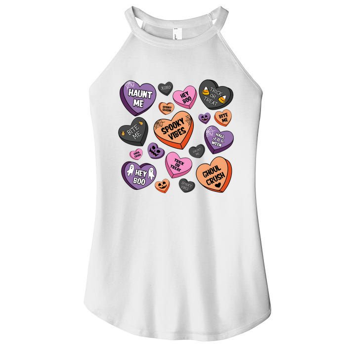 Candy Hearts Halloween Funny Halloween Holiday Season Women's Perfect Tri Rocker Tank