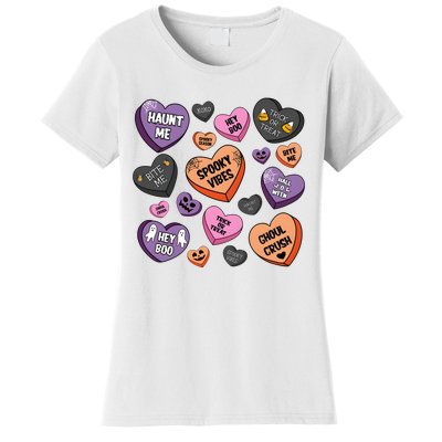 Candy Hearts Halloween Funny Halloween Holiday Season Women's T-Shirt