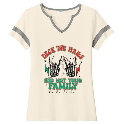 Christmas Happy Holidays Funny Christmas Family Ladies Halftime Notch Neck Tee