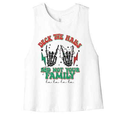 Christmas Happy Holidays Funny Christmas Family Women's Racerback Cropped Tank