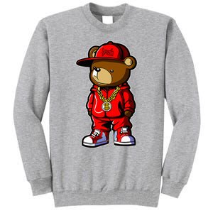 Cute Hip Hop Teddy Bear Tall Sweatshirt