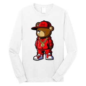 Cute Hip Hop Teddy Bear Long Sleeve Shirt