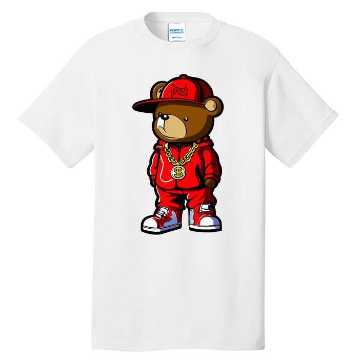 Cute Hip Hop Teddy Bear Tall T-Shirt