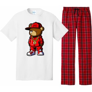 Cute Hip Hop Teddy Bear Pajama Set