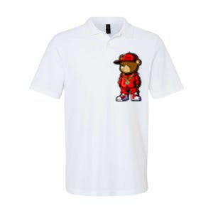 Cute Hip Hop Teddy Bear Softstyle Adult Sport Polo