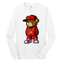 Cute Hip Hop Teddy Bear Tall Long Sleeve T-Shirt