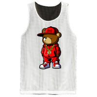 Cute Hip Hop Teddy Bear Mesh Reversible Basketball Jersey Tank