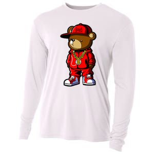 Cute Hip Hop Teddy Bear Cooling Performance Long Sleeve Crew