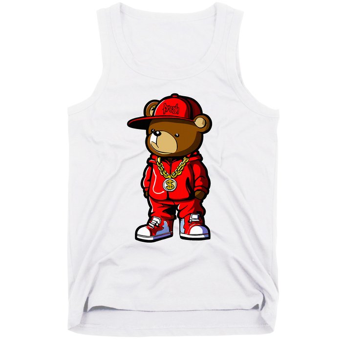 Cute Hip Hop Teddy Bear Tank Top