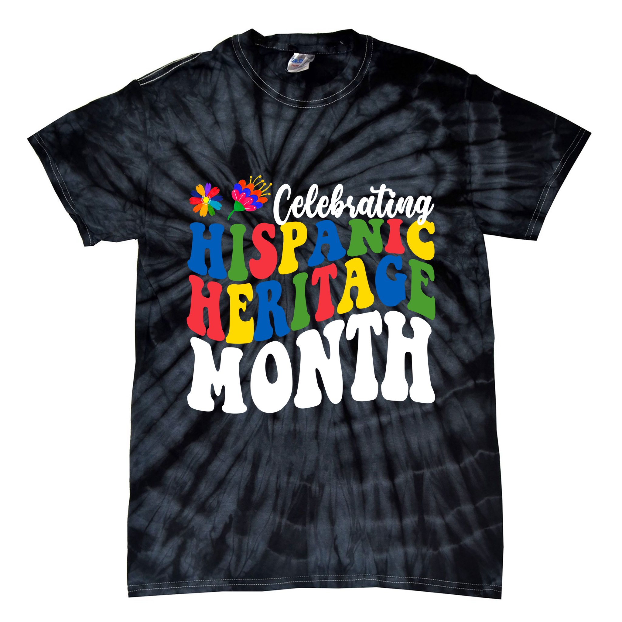 Celebrating Hispanic Heritage Month Colorful Tie-Dye T-Shirt