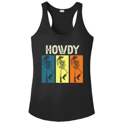 Cow Howdy Horse Rider Western Cool Derby Horse Racing Gift Ladies PosiCharge Competitor Racerback Tank