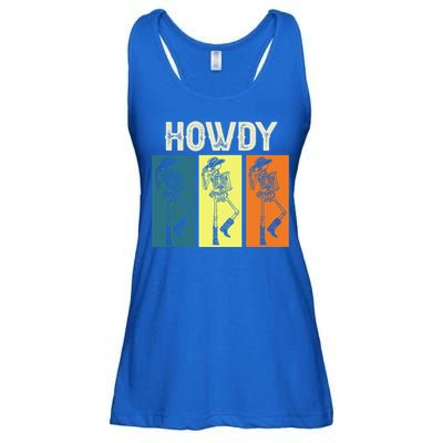 Cow Howdy Horse Rider Western Cool Derby Horse Racing Gift Ladies Essential Flowy Tank