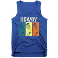 Cow Howdy Horse Rider Western Cool Derby Horse Racing Gift Tank Top