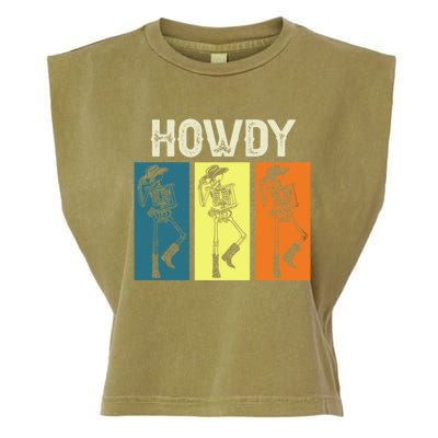 Cow Howdy Horse Rider Western Cool Derby Horse Racing Gift Garment-Dyed Women's Muscle Tee