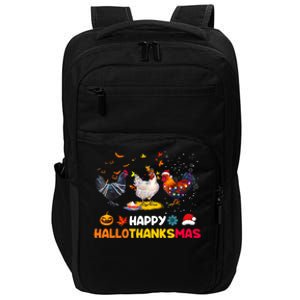 Chicken Halloween Happy Hallothanksmas Autumn Thanksgiving Impact Tech Backpack