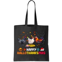 Chicken Halloween Happy Hallothanksmas Autumn Thanksgiving Tote Bag