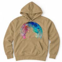 Creepy Haunted House & Spooky Watercolor Full Moon Halloween Hoodie