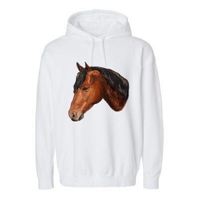 Cute Horse Head Garment-Dyed Fleece Hoodie