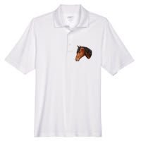 Cute Horse Head Men's Origin Performance Pique Polo