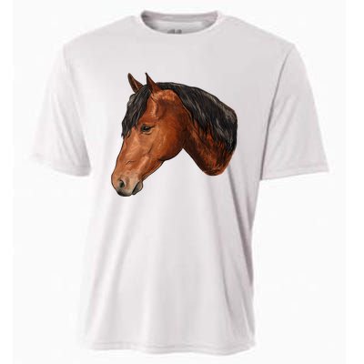 Cute Horse Head Cooling Performance Crew T-Shirt