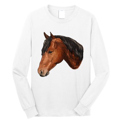 Cute Horse Head Long Sleeve Shirt