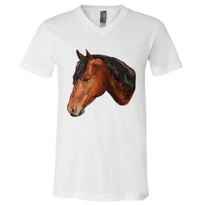 Cute Horse Head V-Neck T-Shirt