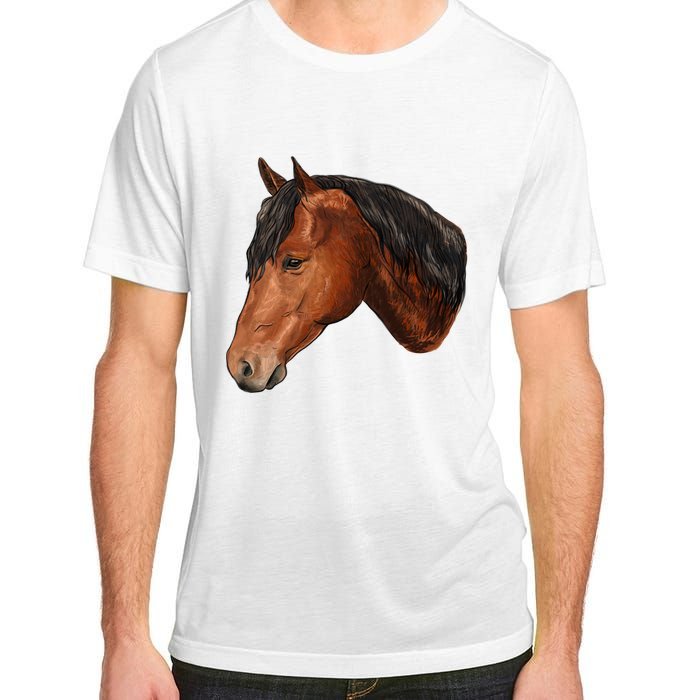 Cute Horse Head Adult ChromaSoft Performance T-Shirt