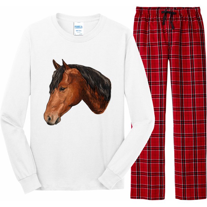 Cute Horse Head Long Sleeve Pajama Set