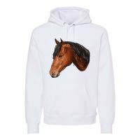 Cute Horse Head Premium Hoodie